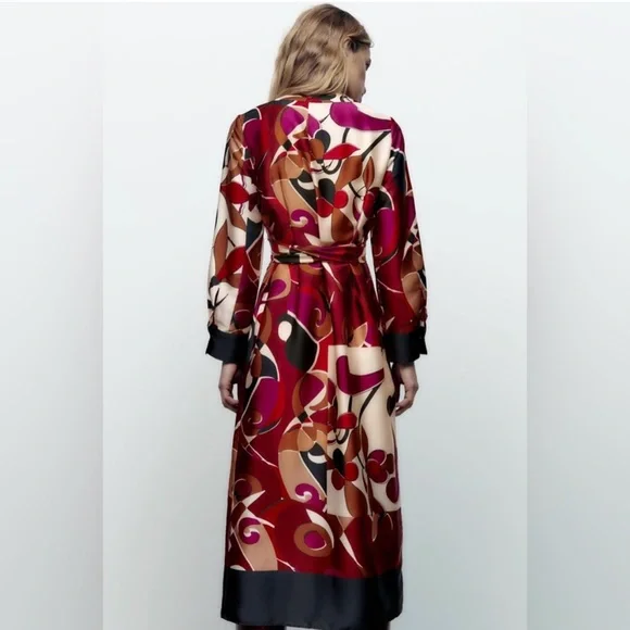 Zara printed shirt dress - Picture 2 of 5